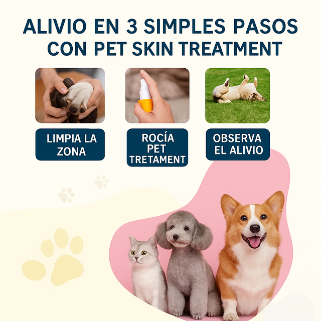Spray para el tratamiento de la piel de mascotas